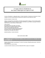 CR de délibérations CM du 24 janvier 2023