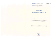 Enquête Publique Déplacement du Chemin communal à  Puymounier Pièce 17  Registre d’enquête publique