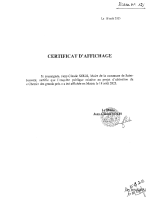Enquête Publique Aliénation du Chemin des Grands Prés Pièce 12 certificat d’affichage